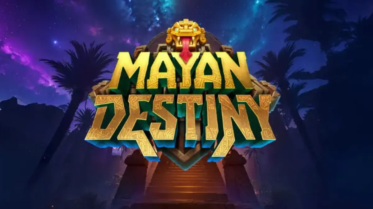 Tampilan visual slot Mayan Destiny dengan latar belakang kuil kuno dan hutan tropis.
